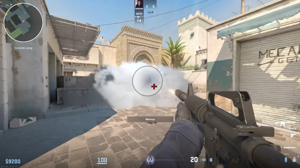 Shooting holes through a smoke in CS2