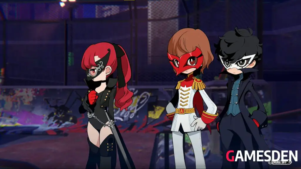 Kasumi, Akechi, and Joker.