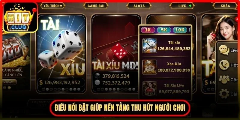 Những điều nổi bật giúp nền tảng thu hút người chơi