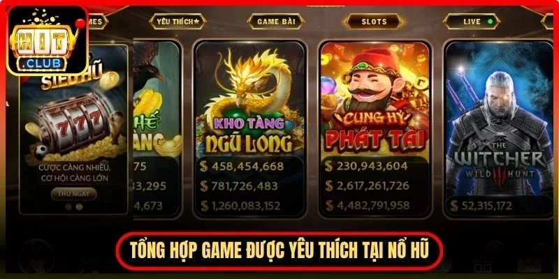 Tổng hợp tựa game được yêu thích tại nổ hũ 